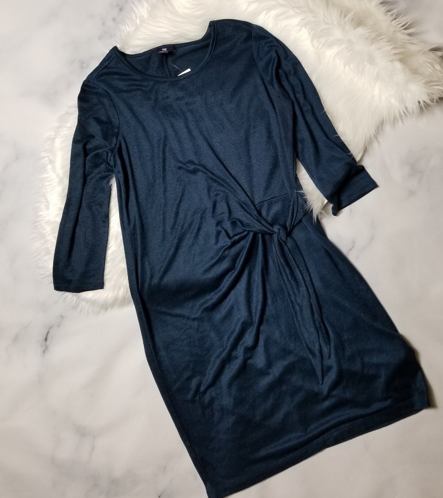 NWT GAP FACTORY blue tie front dress size small